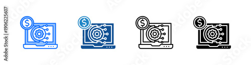 Business Technology Multiple Style Icon Set 