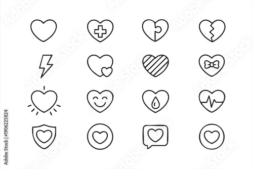 Wedding and couple icon collection