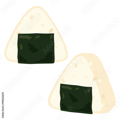 海苔おにぎりイラストセット／