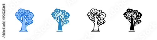 Tree Multiple Style Icon Set 