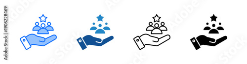 Customer Multiple Style Icon Set 