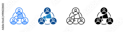 Public Relations Multiple Style Icon Set 