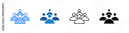 People Multiple Style Icon Set 