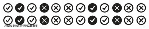  check mark icon set illustration
