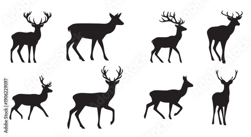 deer silhouette illustration deer icon