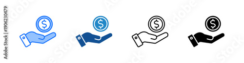 Pay Multiple Style Icon Set 