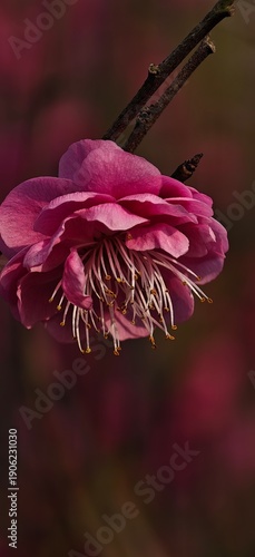 Pink Plum Blossom Close - up