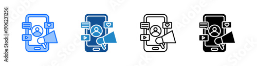 Marketing Multiple Style Icon Set 