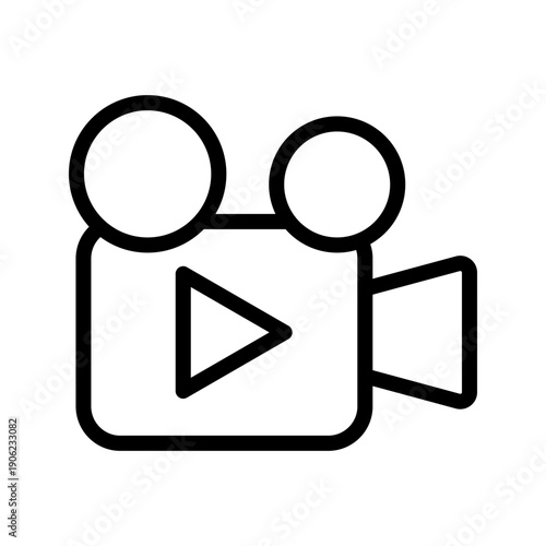 Dynamic Video camera icon set for media production, filming, recording and creative design