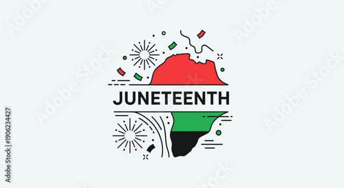 Juneteenth Emancipation Day Celebration Graphic Commemorating Freedom and African American Heritage