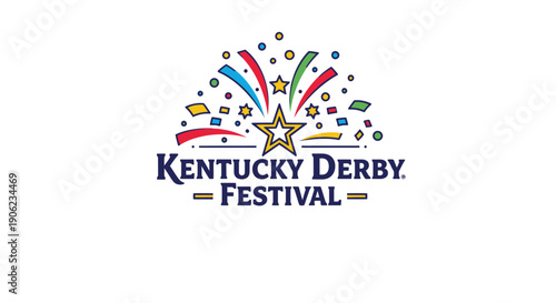 Vibrant Kentucky Derby Festival logo showcasing a celebratory spirit with stars and colorful