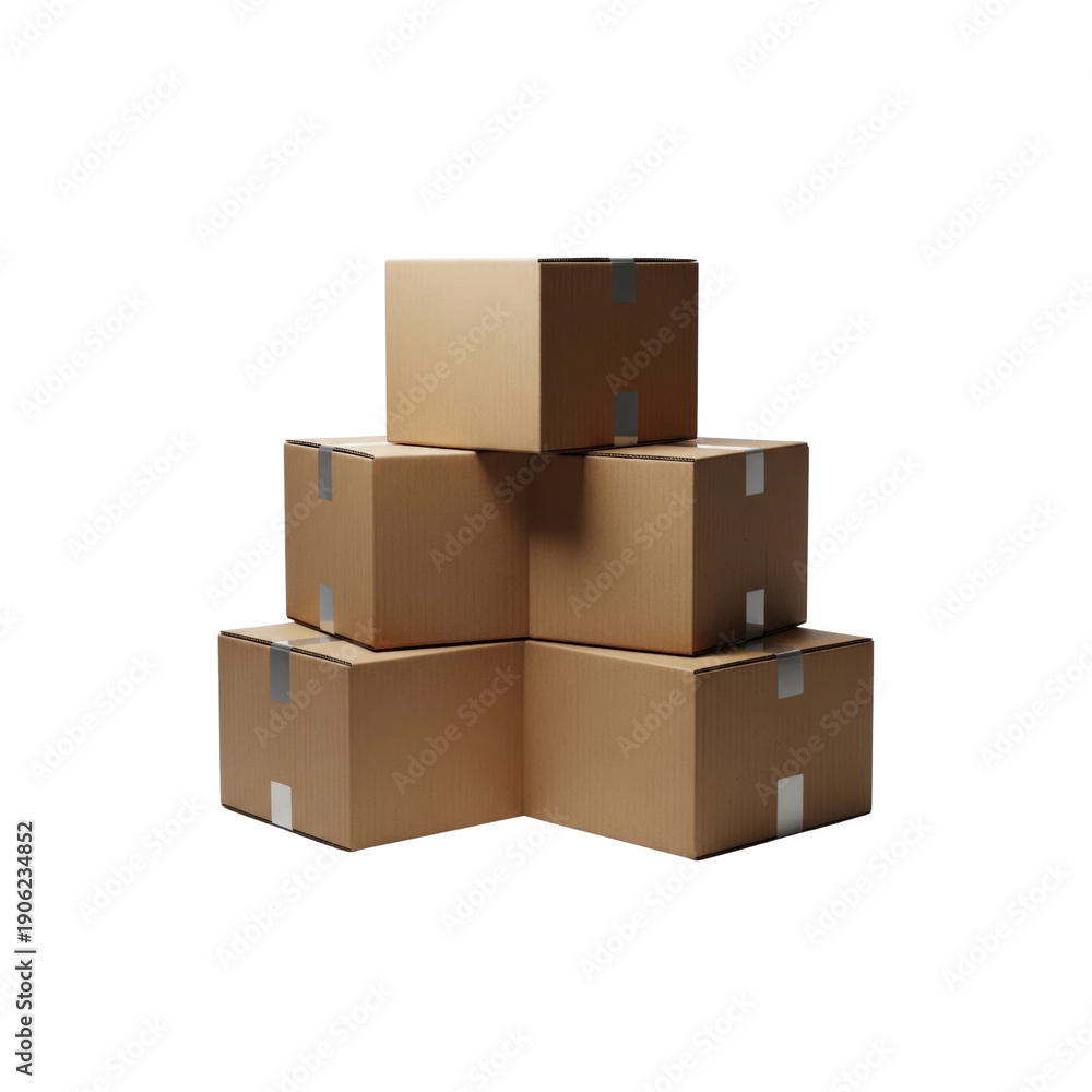 Obraz premium Stack of cardboard boxes