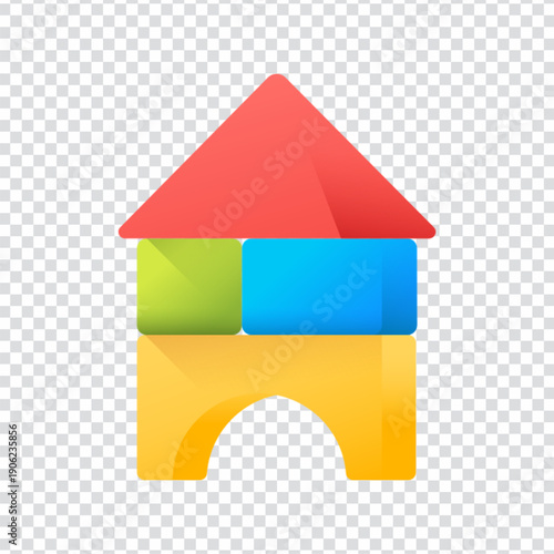 Concrete Construction Blocks Icon