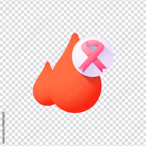 Red Blood Drop Donation Icon