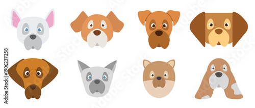 dog head clipart design illustration 