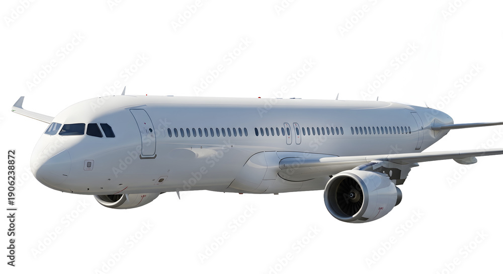 Obraz premium Airplane flying through the sky.