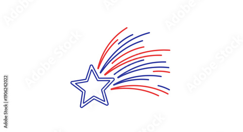 Patriotic star streak graphic illustration celebrating independence and national pride