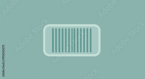 Simple illustration of a heating vent on a green background.