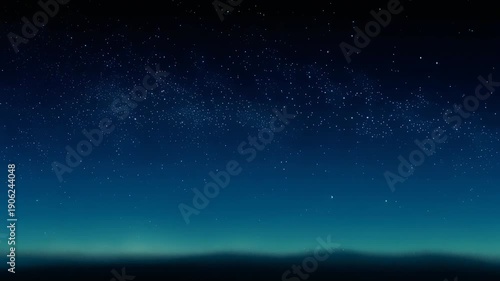Wallpaper Mural Starry night sky over dark horizon with bright twinkling stars and deep blue gradient atmosphere Torontodigital.ca