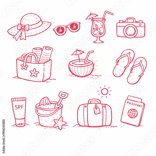 Hand drawn medical icon set for web design or health apps.  vector eps