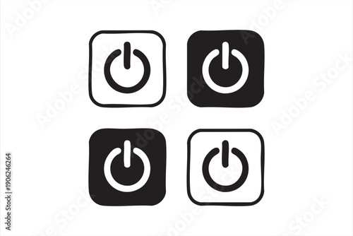 Startup shutdown and energy control icon pack