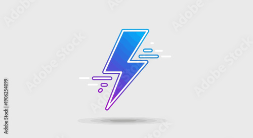 Modern gradient lightning bolt icon symbolizing speed, power, and rapid energy