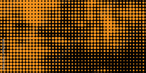 Vibrant Orange Halftone Dot Pattern Background for Design, Abstract Art, Creative Stock Projects