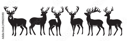 majestic deer silhouettes for wildlife themed graphic designs 