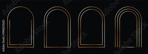  thin golden arch frame set gold arc border collection in 