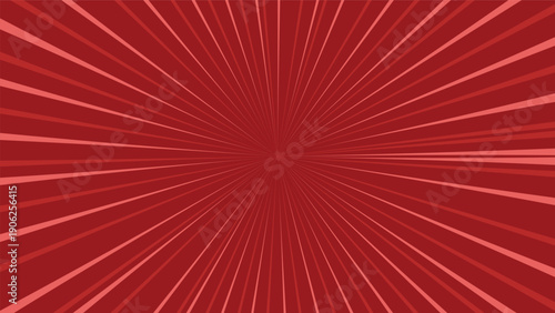 red speed lines background. sunburst exploding decoration 