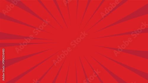 red exploding background. sunburst cartoon decoration