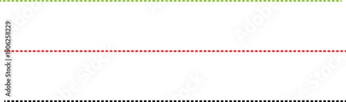 Dotted Line Divider Vector Set – Dashed Horizontal Border Line