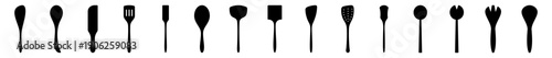 spatula tools icon vector set, spatula symbol silhouette
