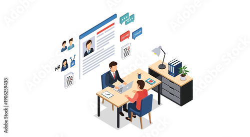Professional Job Interview and Recruitment Process.