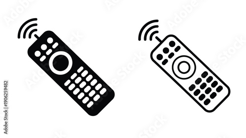 Remote control vector icons for television and device management