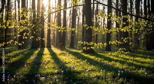 Wallpaper Mural Forest landscape sunlight Torontodigital.ca