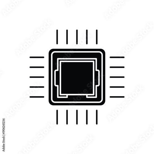 cpu concept line icon. Simple element illustration. cpu concept outline symbol design.