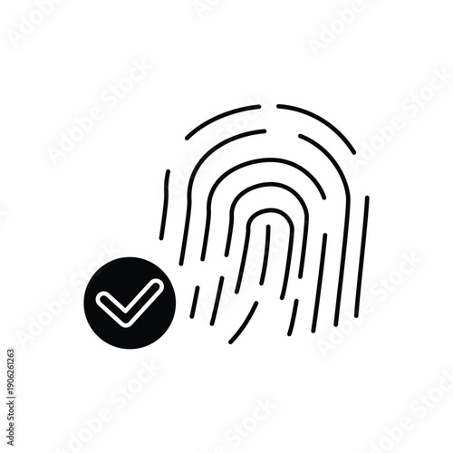 biometric concept line icon. Simple element illustration. biometric concept outline symbol design.