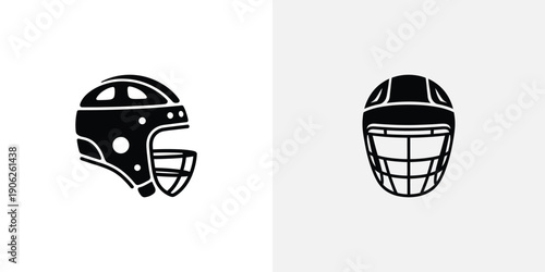 Black and white american football helmets sports equipment