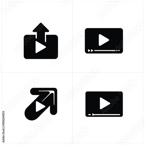 Four Black and White Playback and Upload in Grid Layout