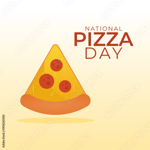 vector graphic of National Pizza Day ideal for National Pizza Day celebration