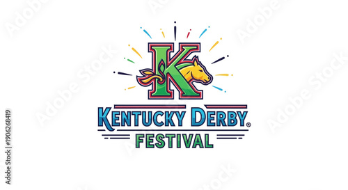 Kentucky Derby Festival official emblem celebrating equestrian sports and community events