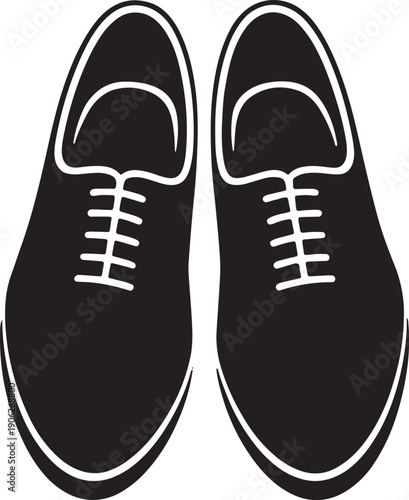 Pair of men's derby shoes top view formal lace up footwear classic elegant dress shoes fashion