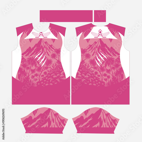 Ultimate Professional Sublimation Sports Jersey Design Vector Template With Front & Back Views for Teamwear Printing