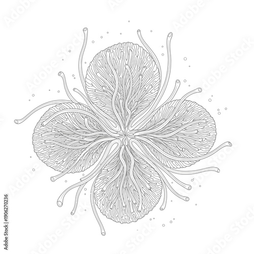 Detailed illustration of a brain.