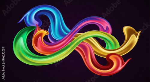 Smart retail cityscape with ai cloud and iot devices on buildings and stores with digital screens