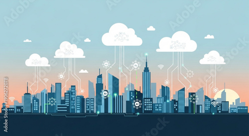 Protecting investment and assets with a protective hand including a house car coins and money on a white background with blue gradient