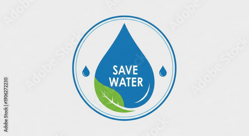 Heart shaped water droplet creating ripples on a liquid surface with a soothing blue gradient