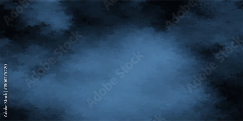 Atmospheric steam and mist textures drift like dark storm clouds against a black night sky backdrop, creating a motion of light and air in this nature inspired design