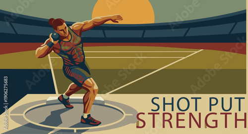 Shot Put Athlete

Flat vector illustration of a shot put athlete preparing to throw. Throwing circle visible, athlete in strong stance. Flat vector style, strength-focused sports scene.
